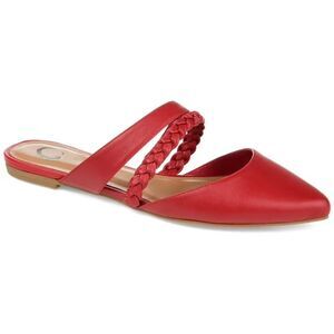 Journee Collection Women's Olivea Braided Slides - Red, 7M